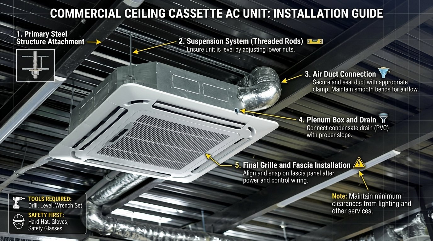 HVAC Cassette AC installation sales and service 1