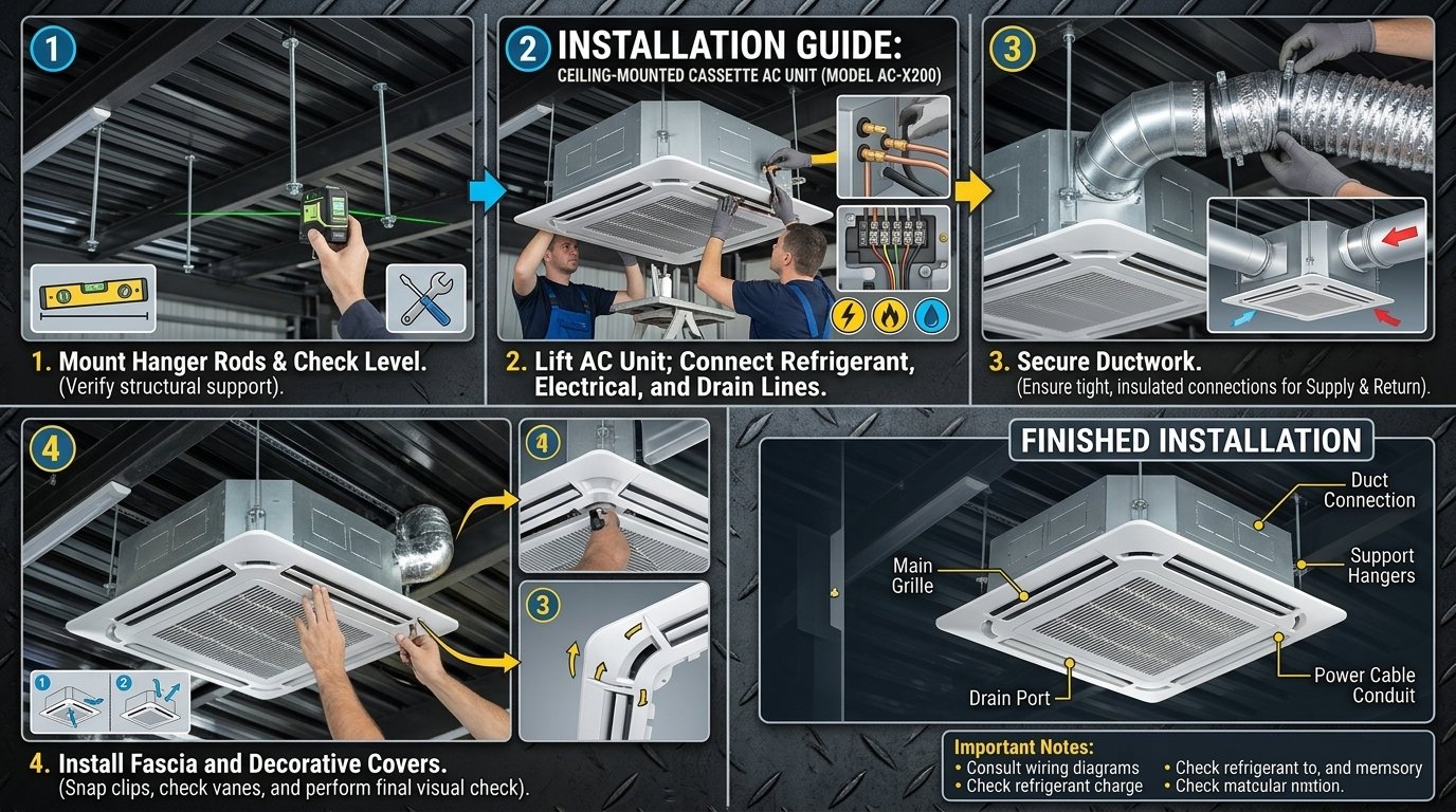 HVAC Cassette AC installation sales and service 2
