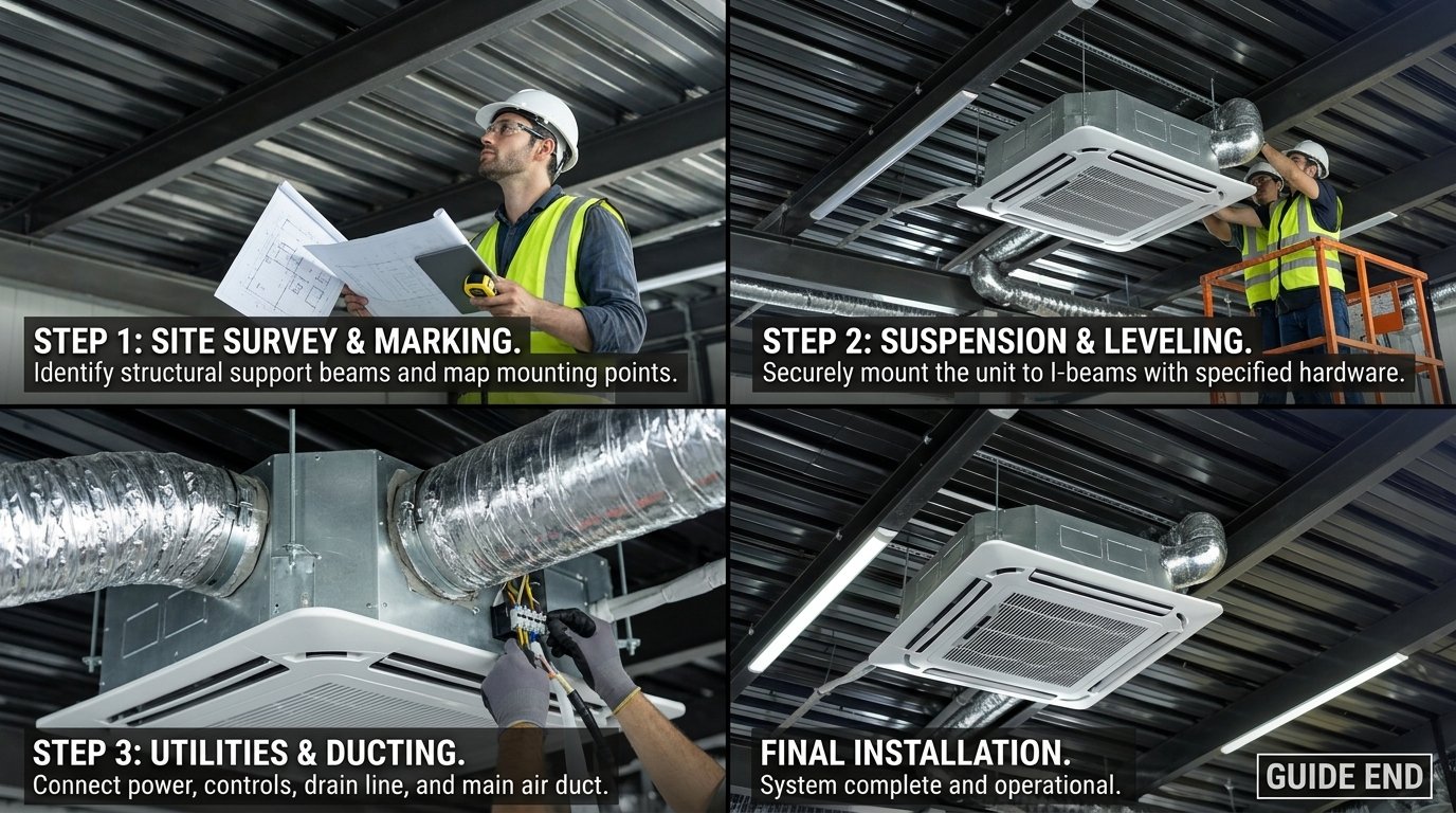 HVAC Cassette AC installation sales and service 3